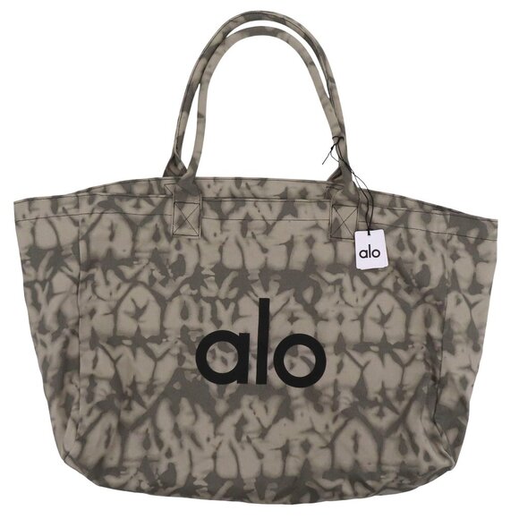 Alo Iconic Shopper Tote Grey Tie Dye Style W7066R Handbag NEW Reusable Gym Work - Picture 1 of 9